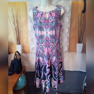 Gorgeous Roz & Ali multicolor fit and flair dress, Sz.12, like new!